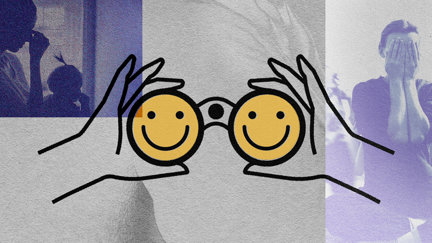 Smiley Faces on ends of binoculars