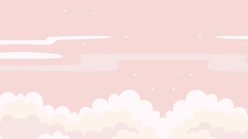 Illustration of pink sky with clouds
