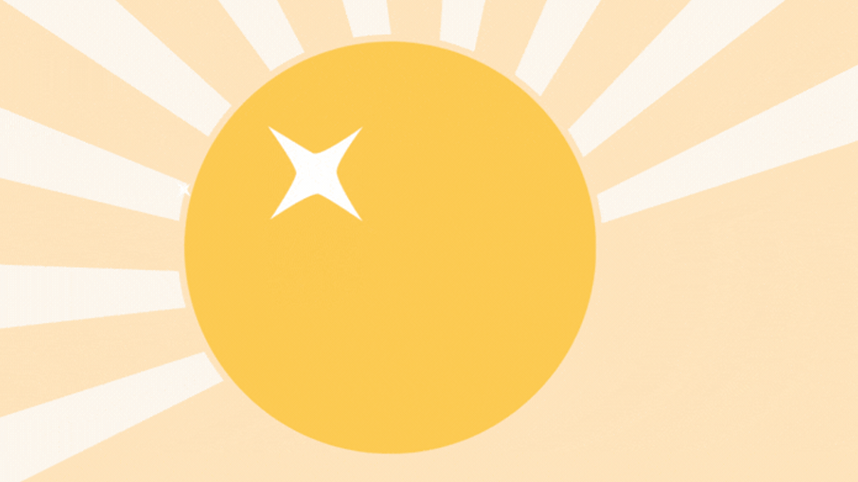 Illustration of the sunrise