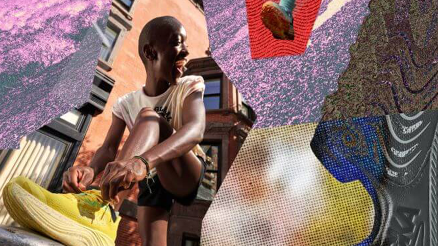Collage of people running and other photos